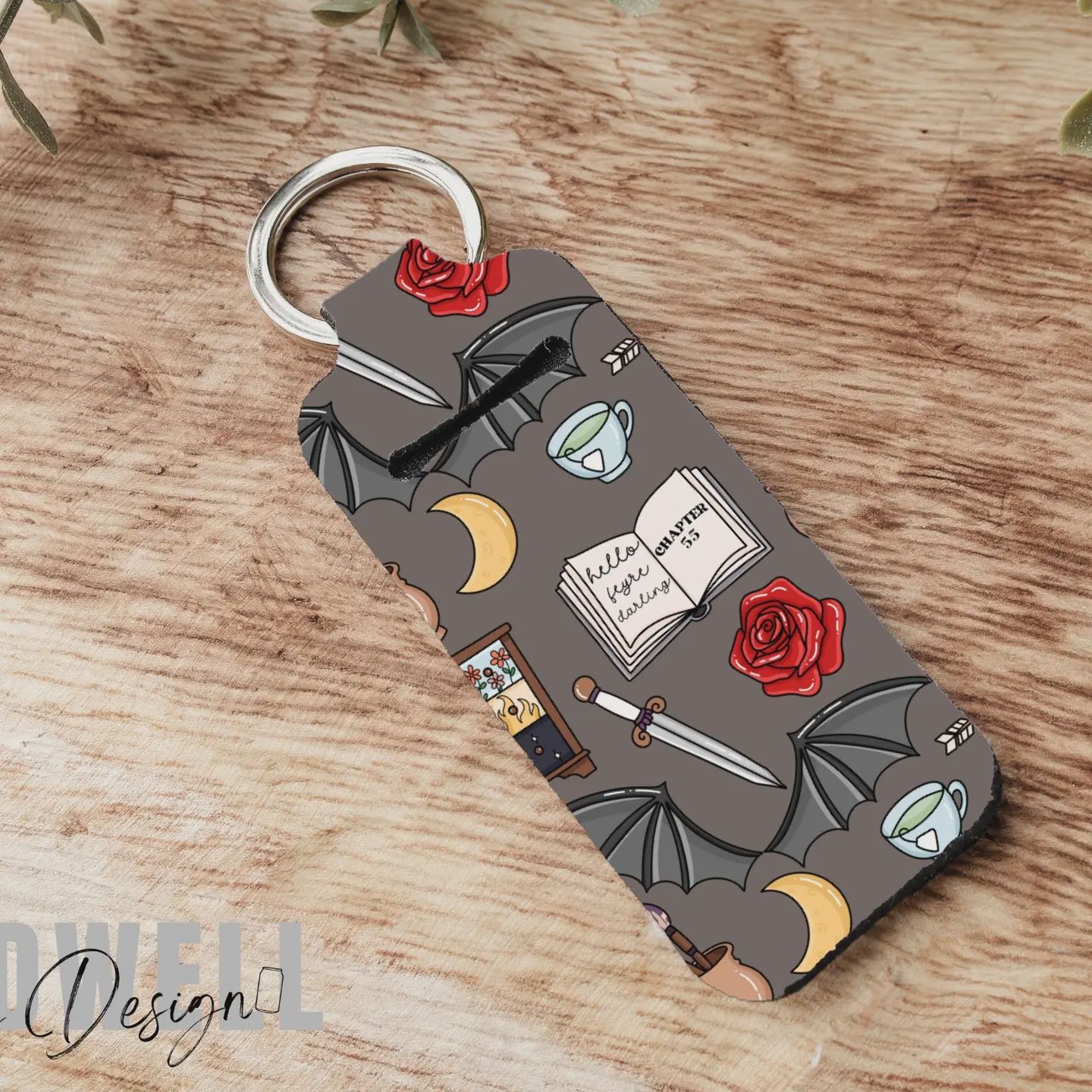 ACATOR Doodles Chapstick Holder Keychain