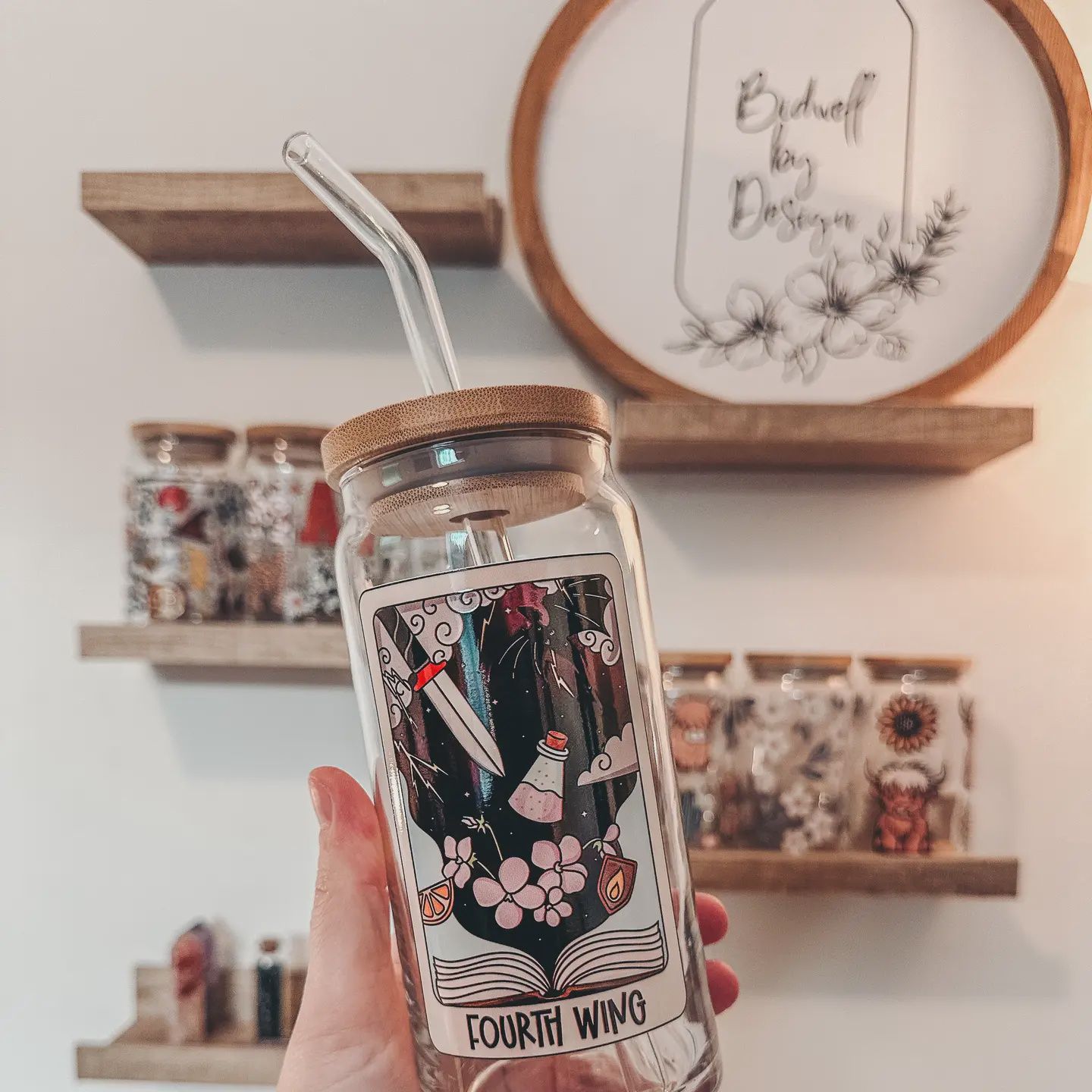 Fourth Wing Tarot Glass Can Cup