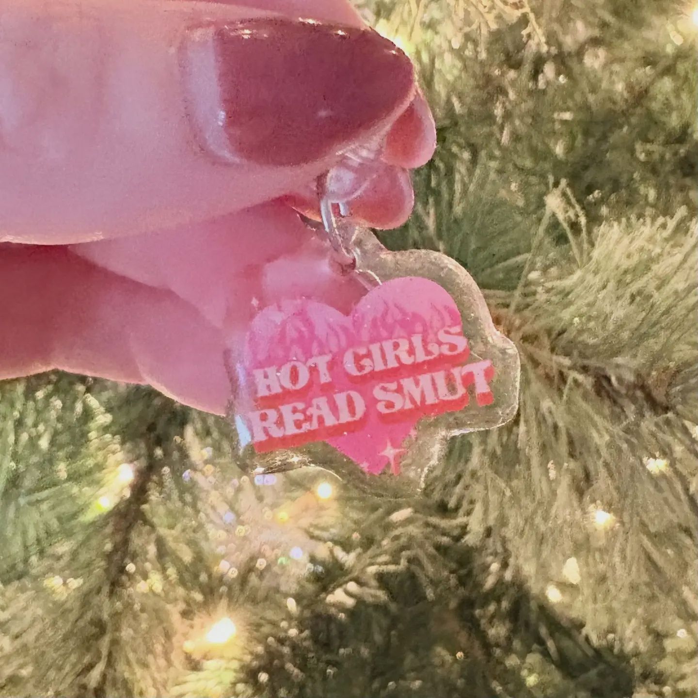 Hot Girls Read Smut Glitter USB-C Kindle Charm