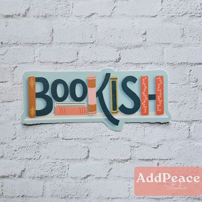 Bookish Books on Shelf Vinyl Sticker
