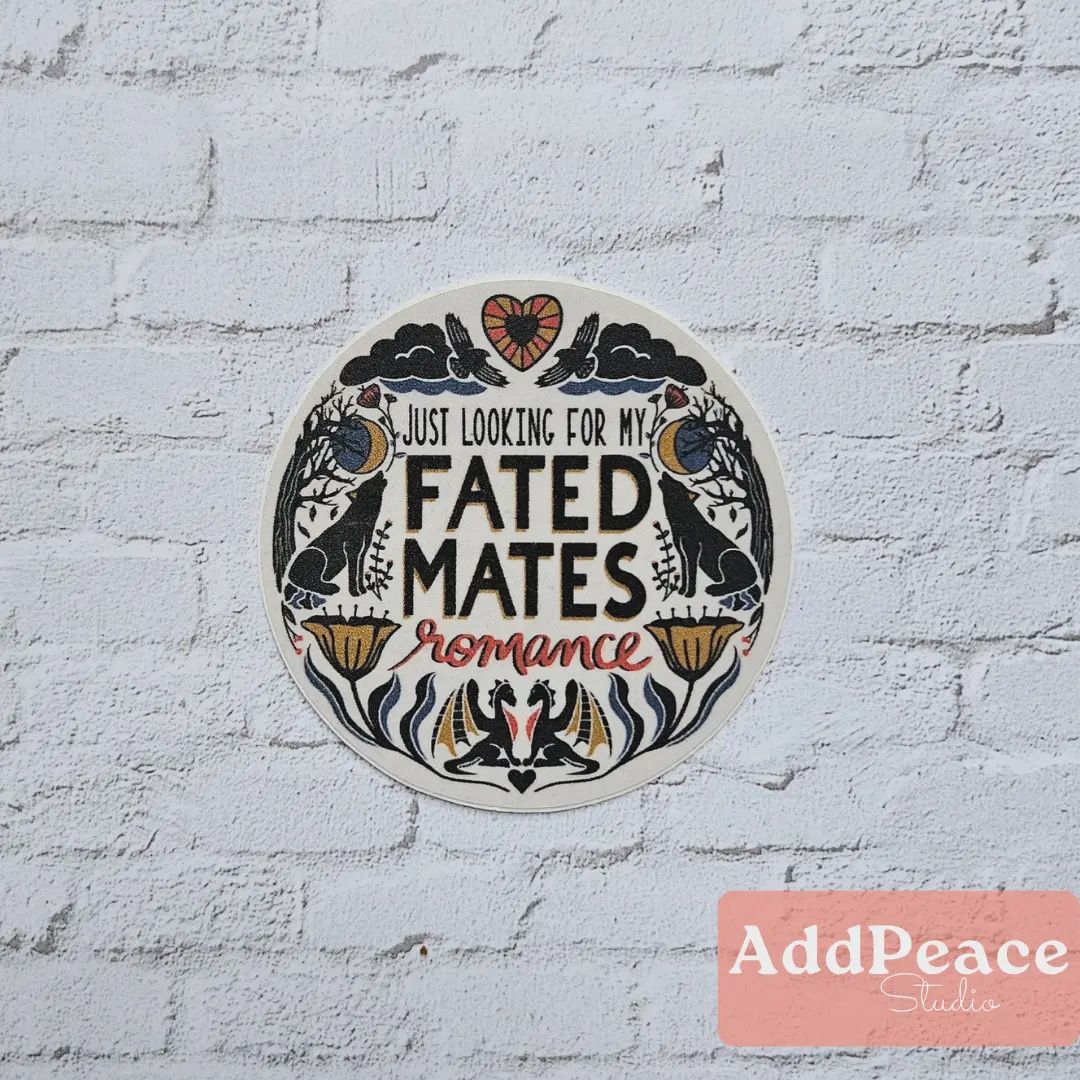 Fated Mates Romance Book Trope Vinyl Sticker