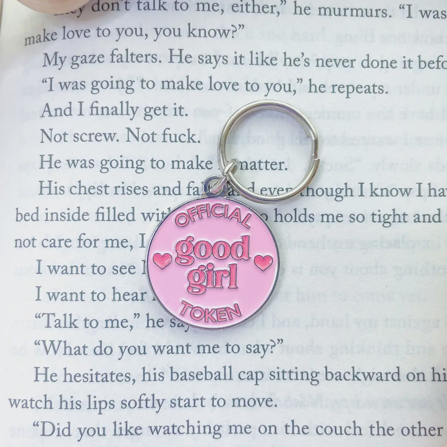 Official Good Girl Token Enamel Keychain