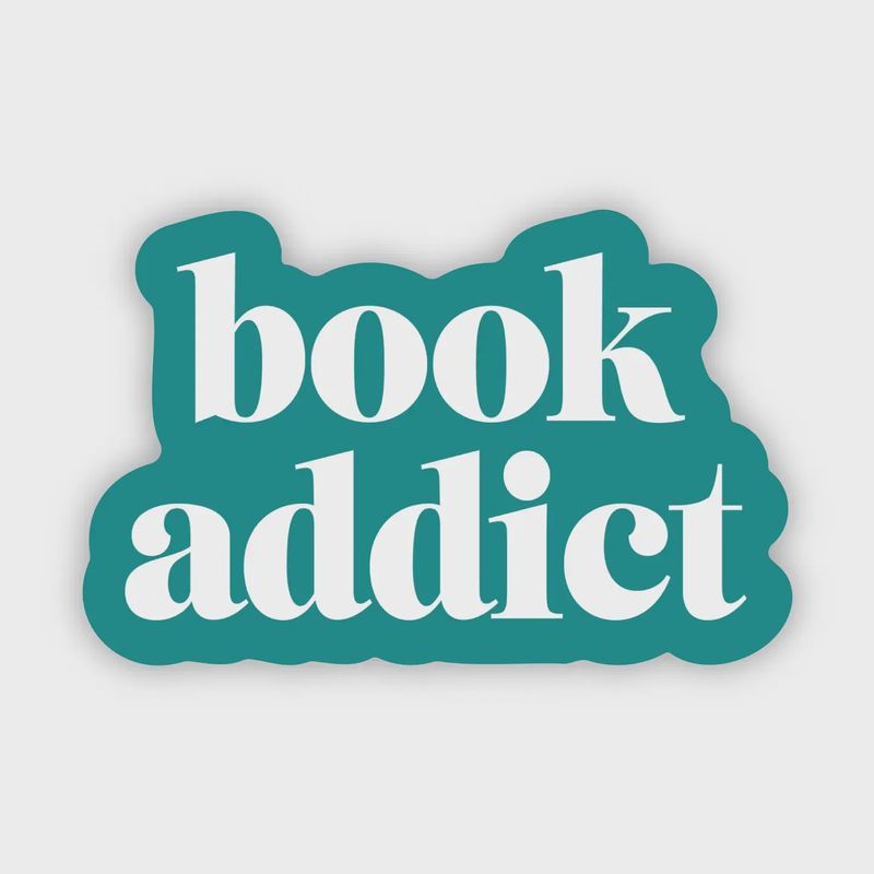 Book Addict Text Sticker