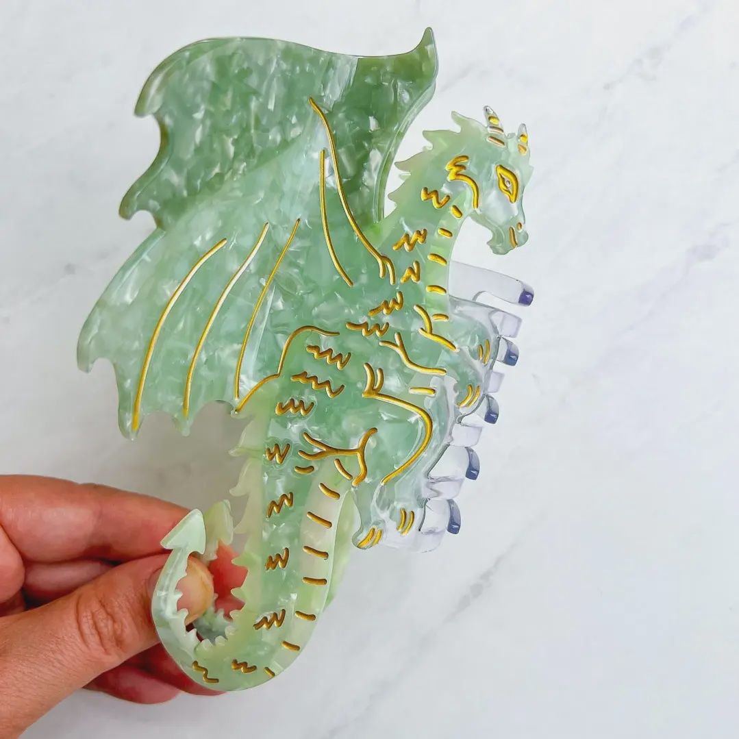 Dragon Hair Claw Clip - Green | Hair Accessories
