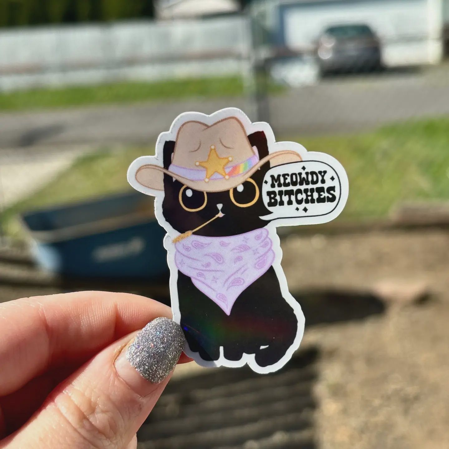 Meowdy Bitches Cat Sticker