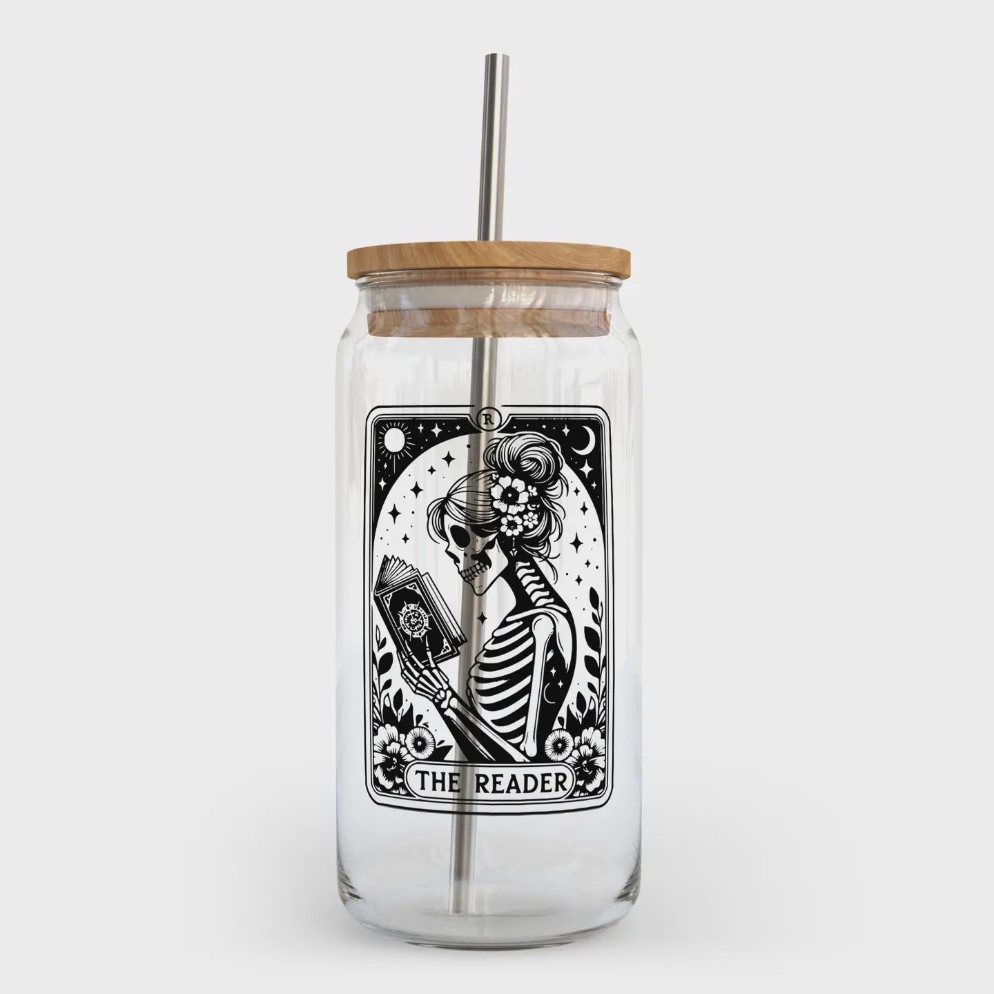 The Reader Glass Can with Bamboo Lid | Bookish