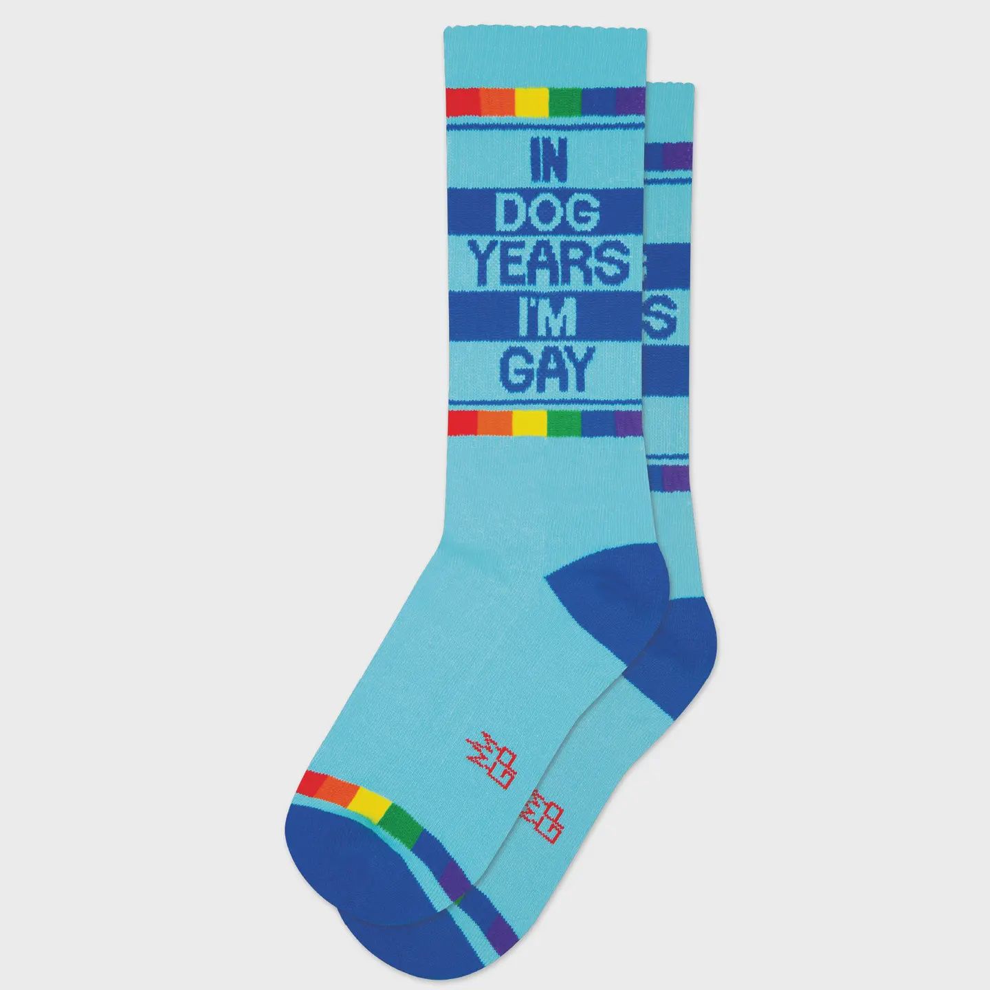 In Dog Years I&#39;m Gay Gym Crew Socks