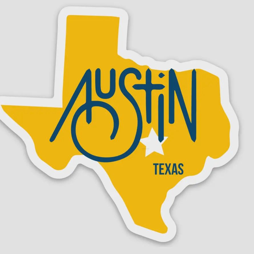 Austin, Texas Vinyl Sticker – Show Your Love For Austin