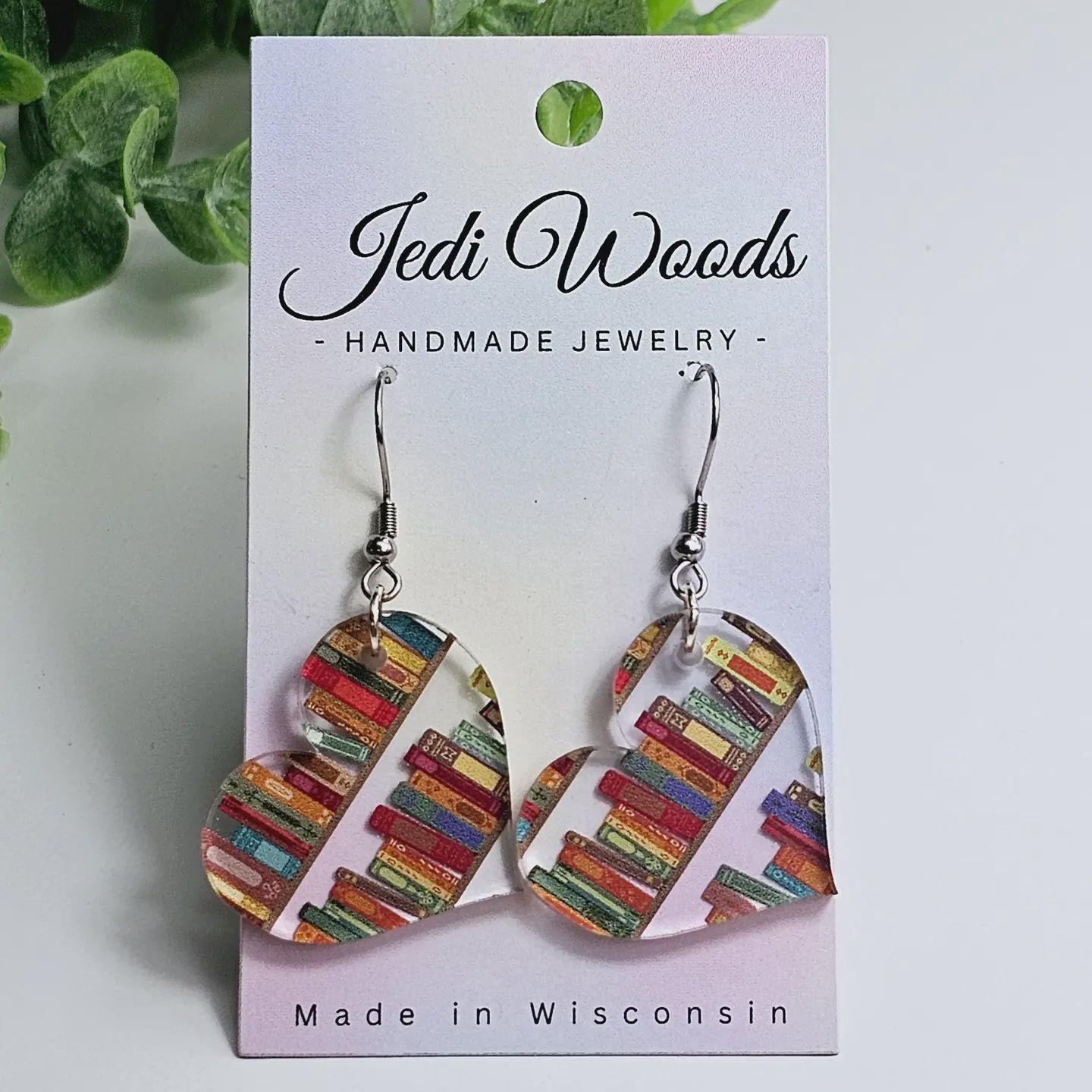 Bookish Heart Earrings