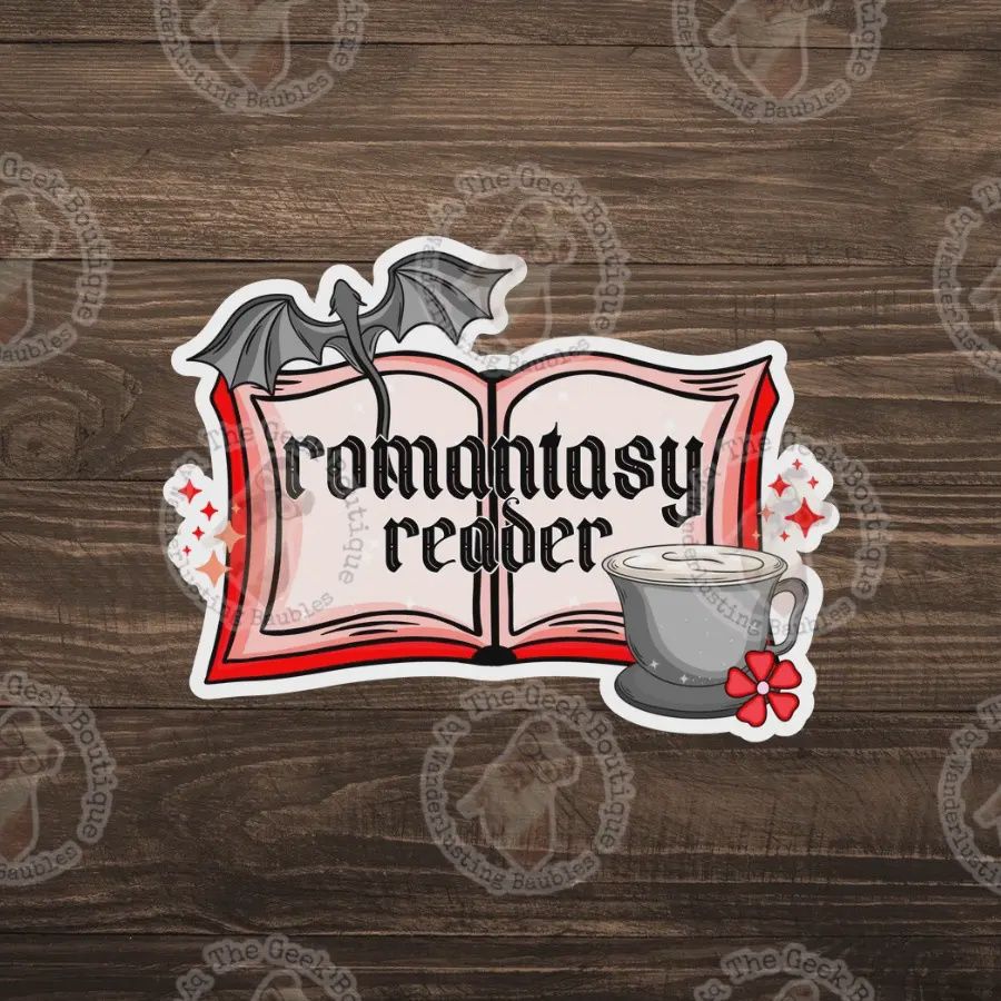 3&quot; Vinyl Romantasy Reader Fantasy Romance Book Sticker