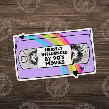 3&quot; Vinyl 90&#39;s Movie Retro Millennial VHS Tape Sticker