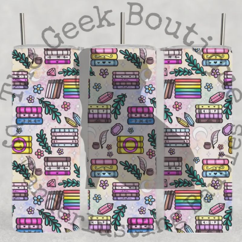 Pride Book Stacks LGBTQAI+ Bookish Novel Collage