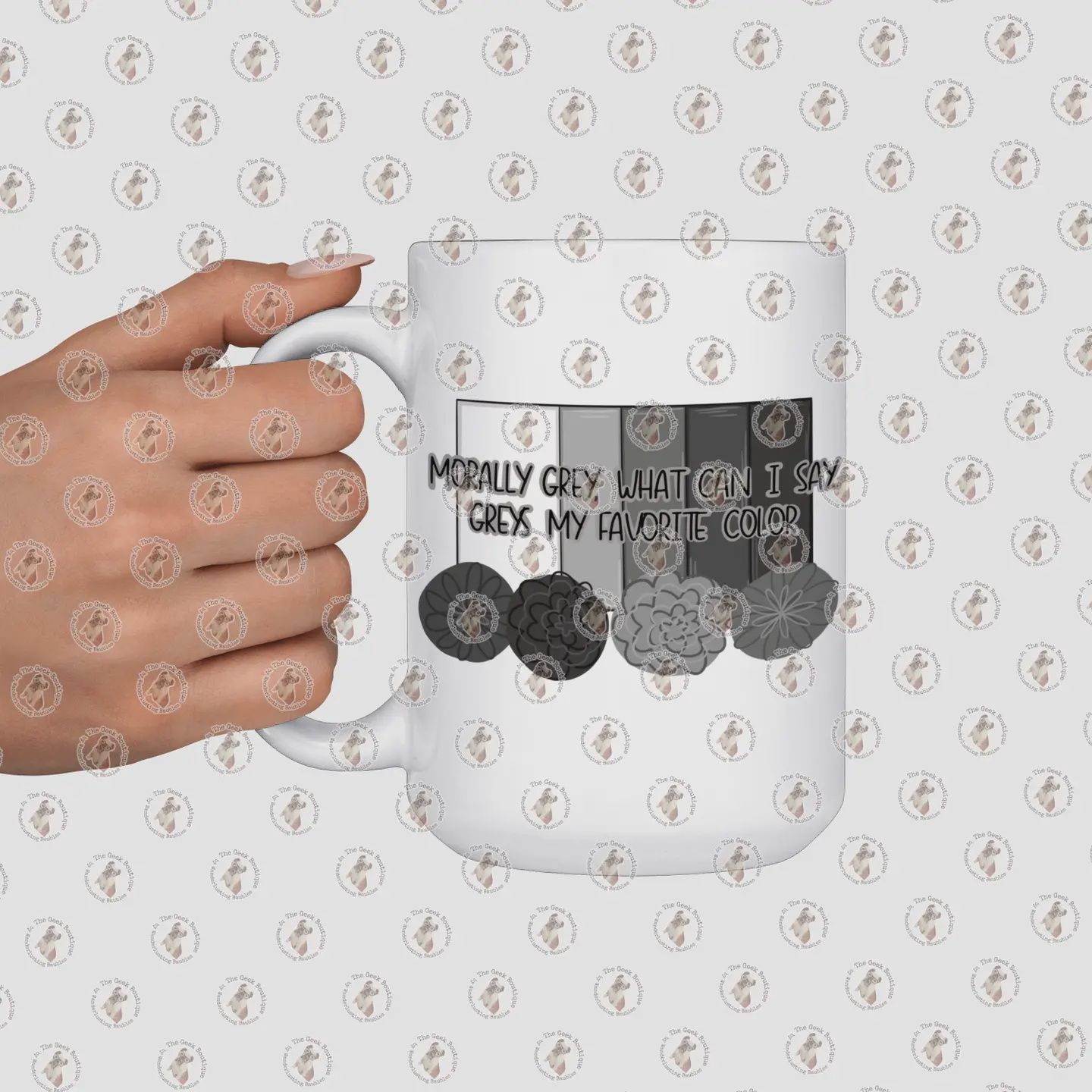 BW Morally Grey Paint Strip Bookish - Ceramic Mug - 15 Oz