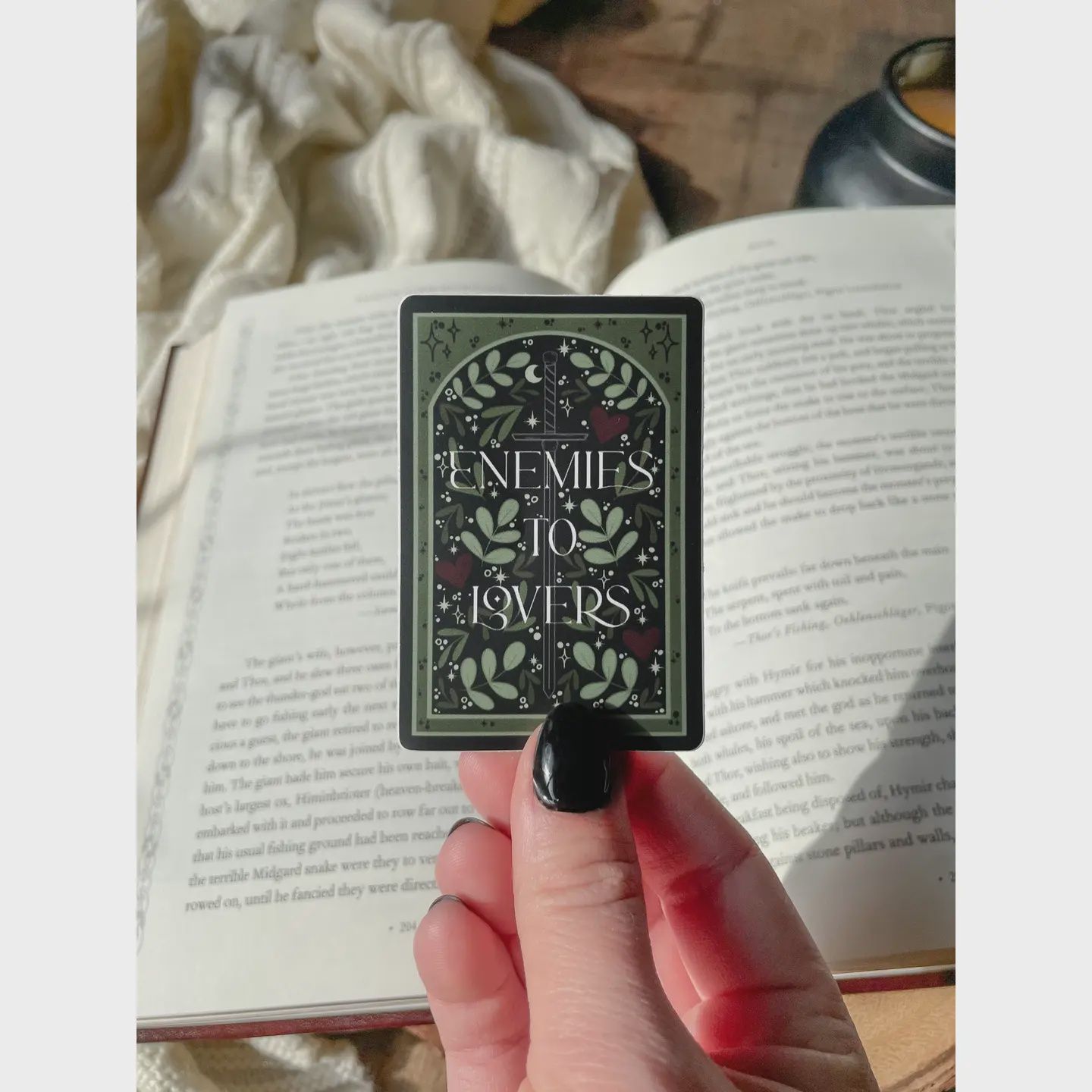 Enemies to Lovers Book Trope Waterproof Vinyl Sticker