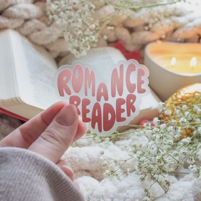 Romance Reader Heart Waterproof Vinyl Sticker