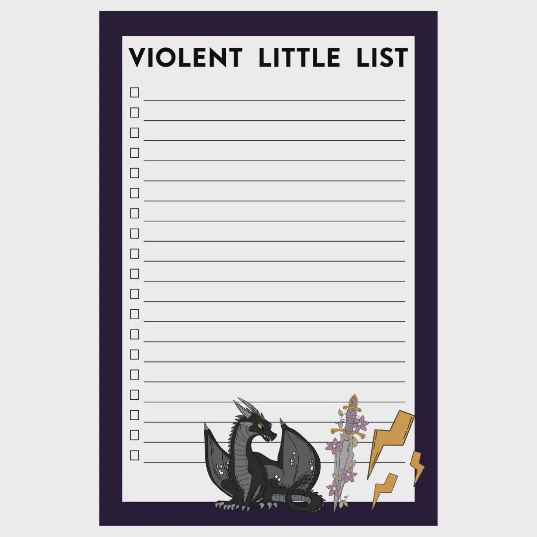 Violent Little List Notepad