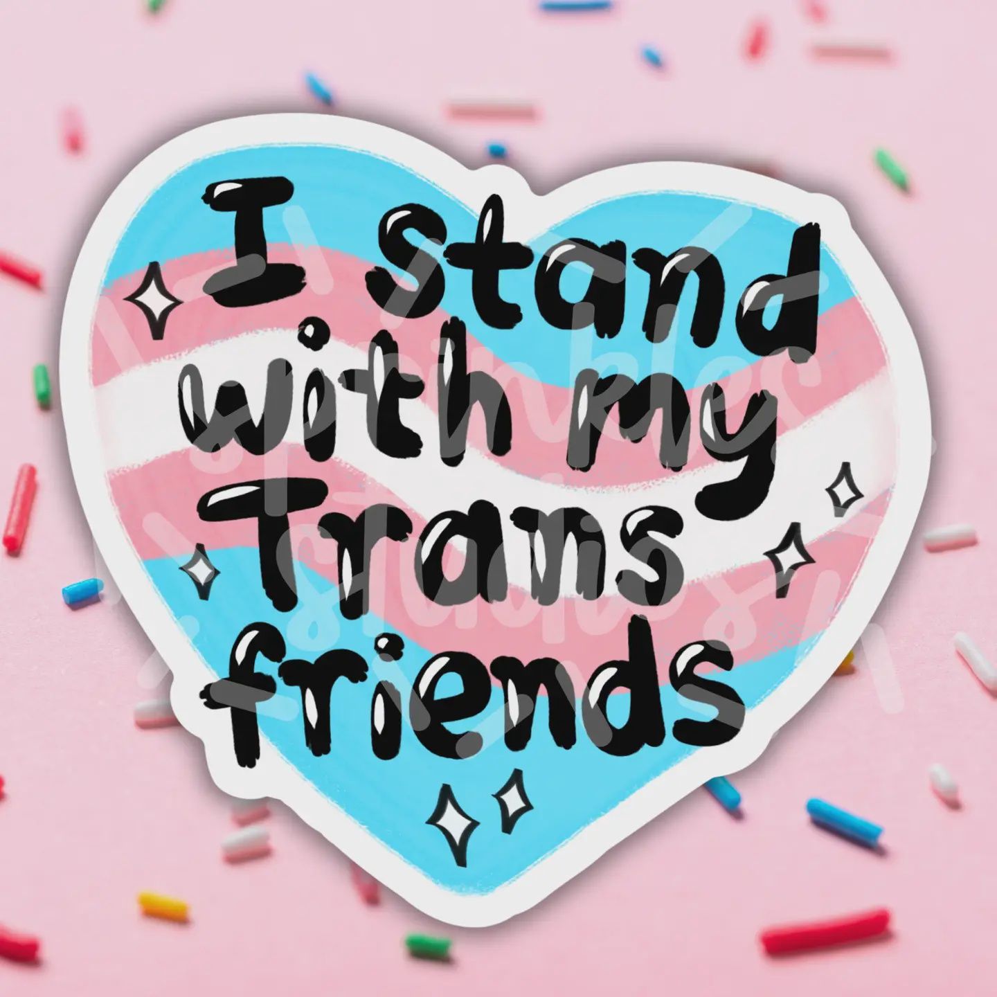 Trans Friends Vinyl Sticker