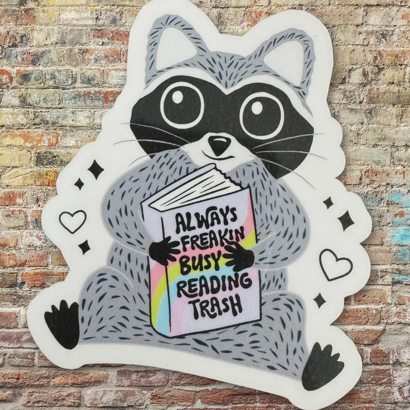 Busy Reading Trash Vinyl Sticker