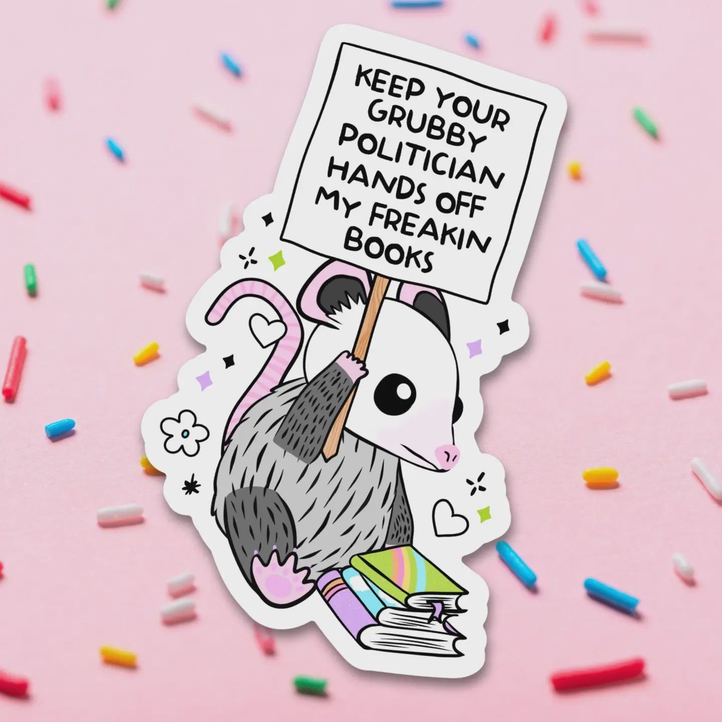 Grubby Politician Hands Vinyl Sticker