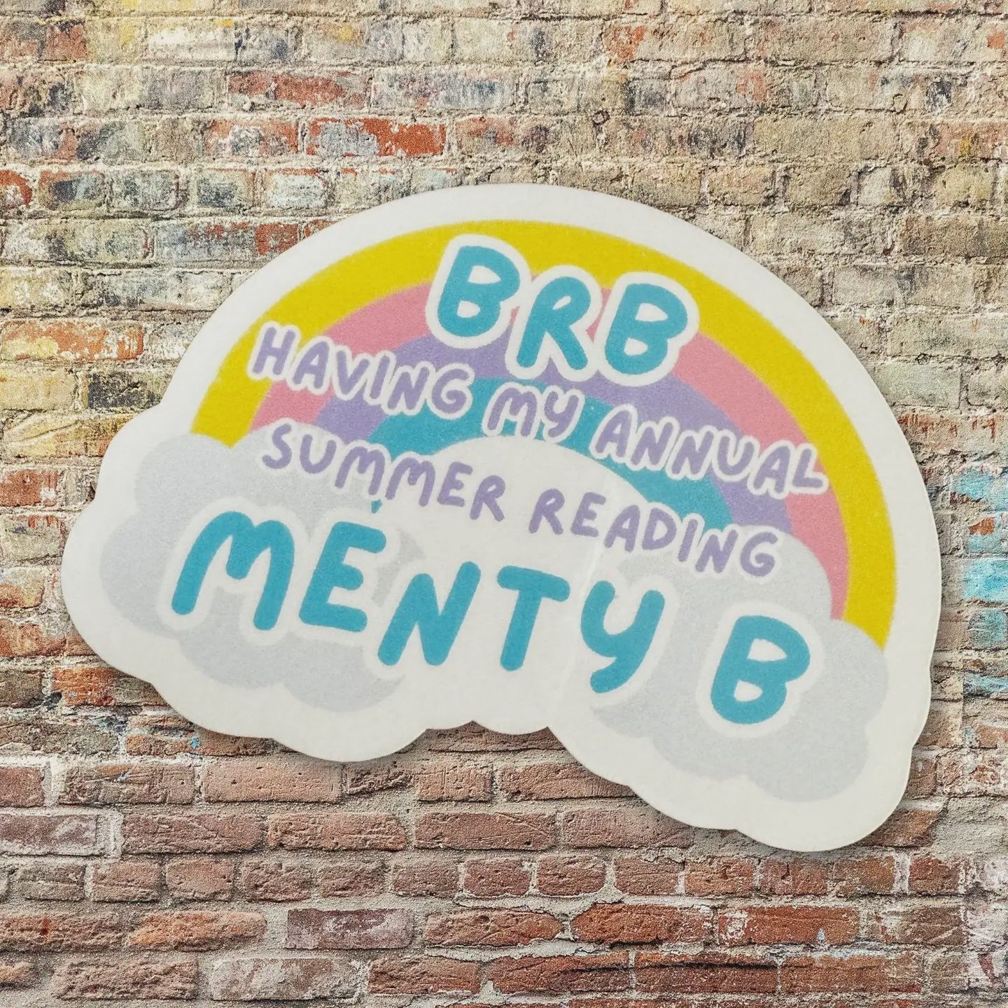 Summer Reading Menty B Librarian Vinyl Sticker