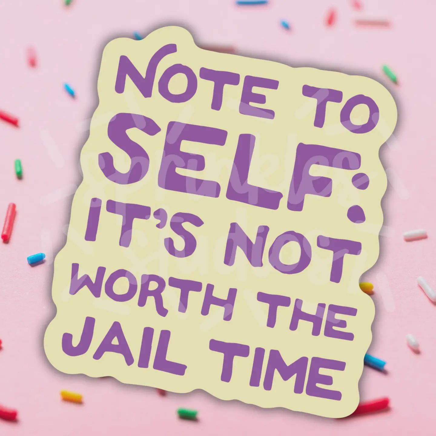Not Worth The Jail Time Vinyl Sticker