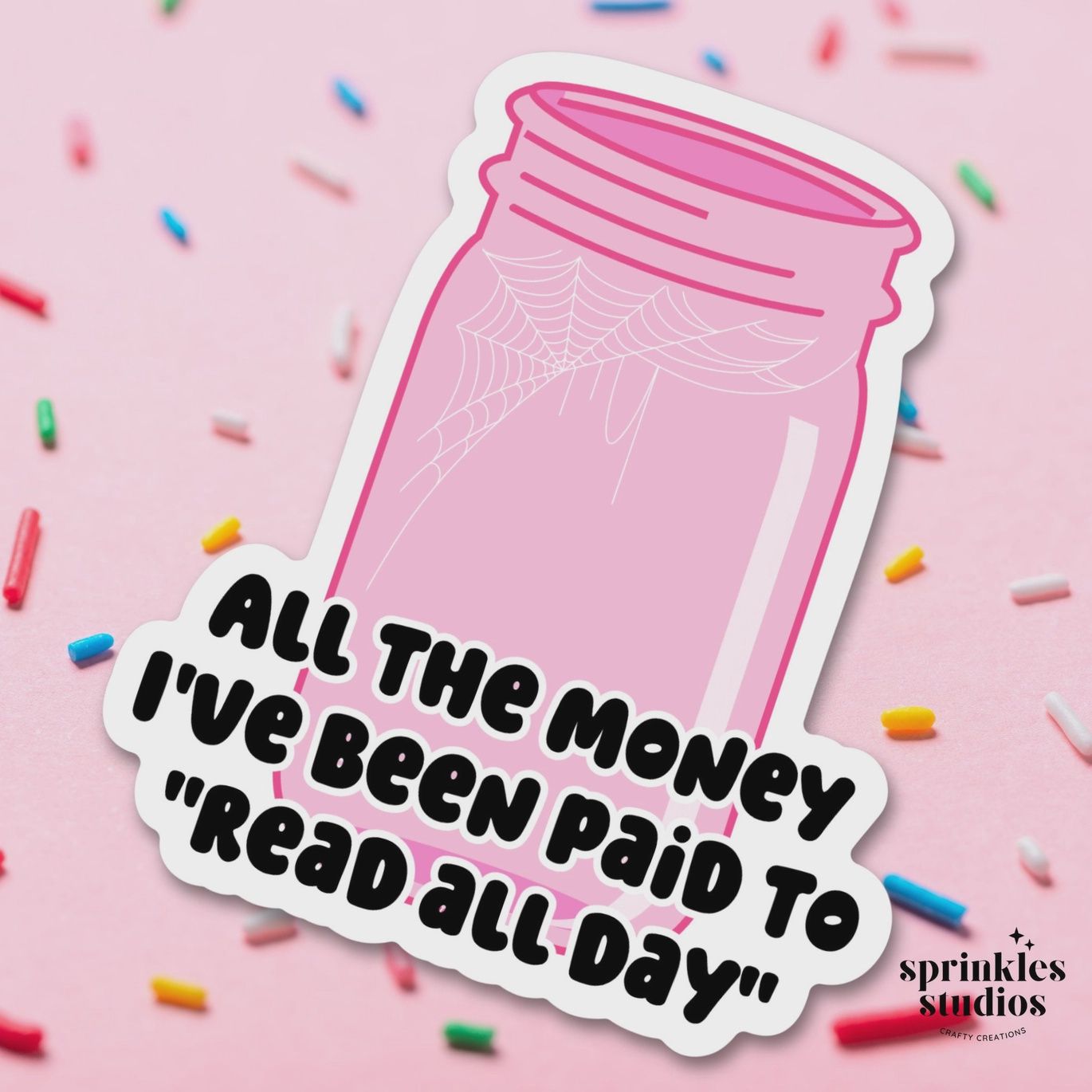 Librarian Paid to Read Vinyl Sticker