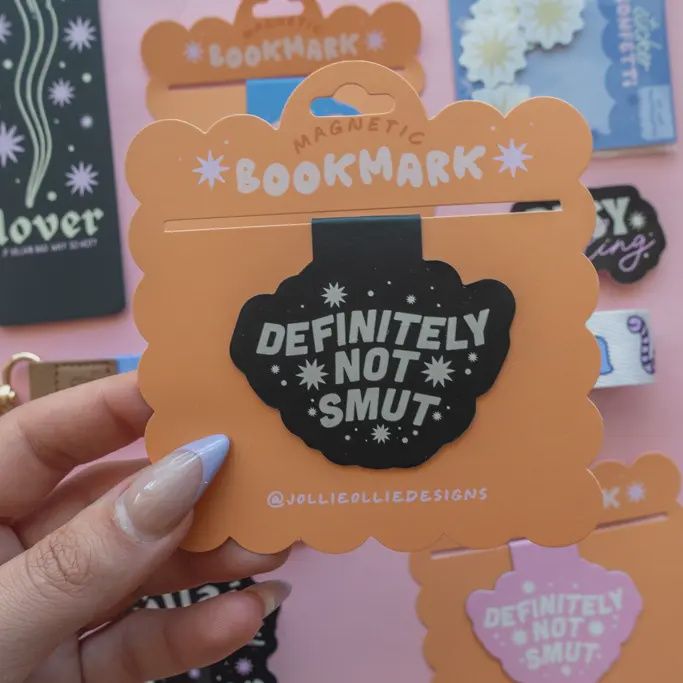Black Definitely Not Smut Magnetic Bookmark