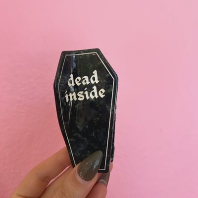 Dead Inside Coffin Hair Claw