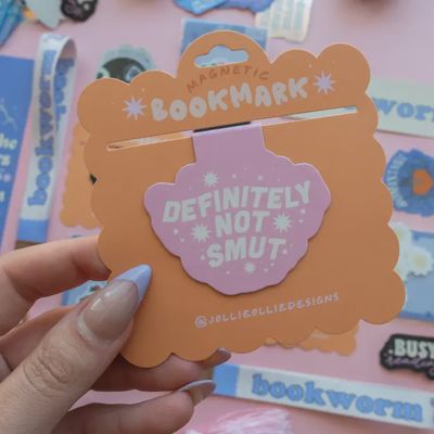 Pink Definitely Not Smut Magnetic Bookmark