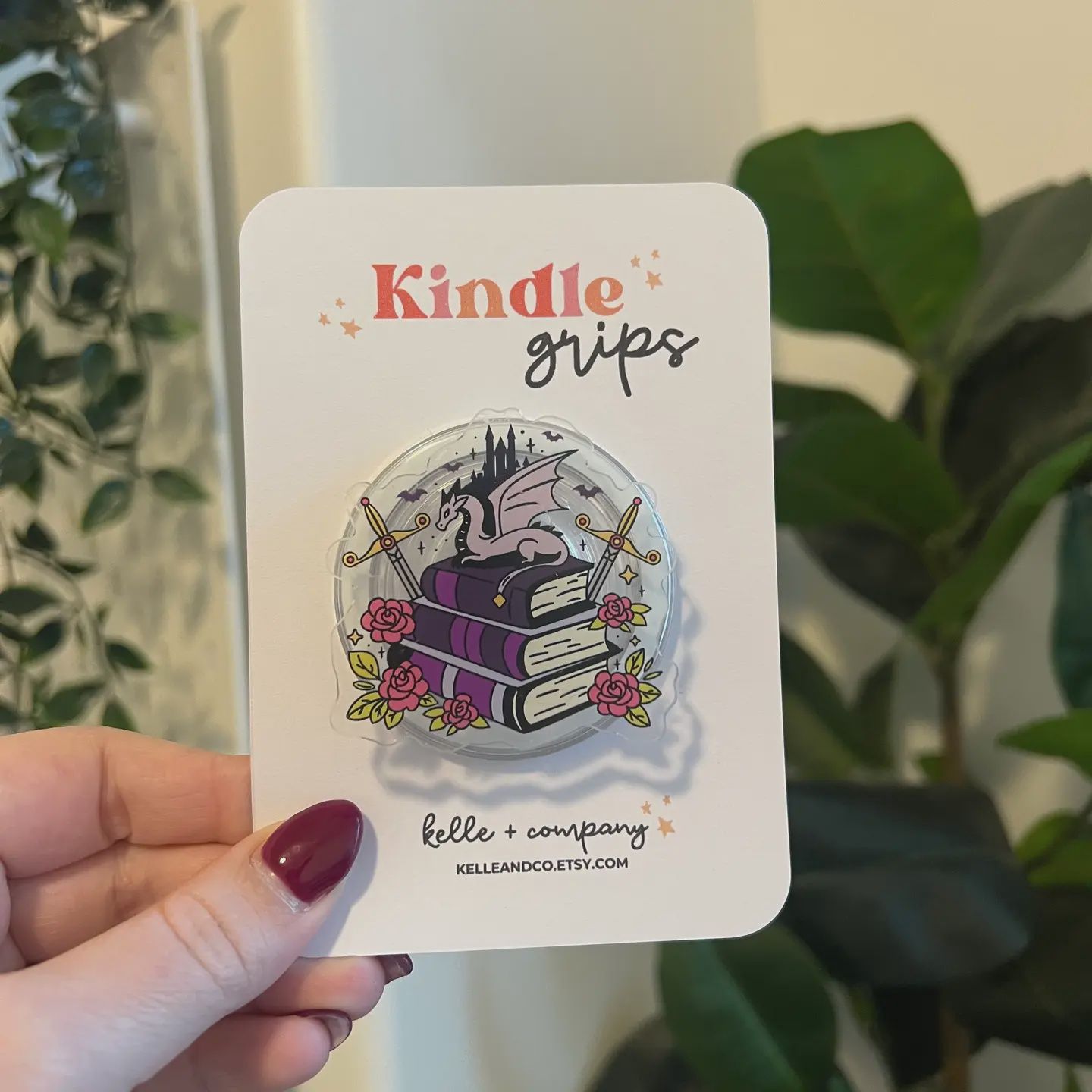 Book dragon kindle grip | kobo grip | fantasy reader | books Book Dragon MKG