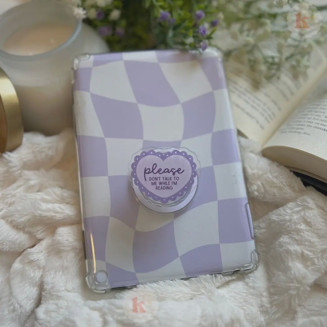 Please don‚Äôt talk kindle grip | coquette kindle grip | kobo Purple Heart KG