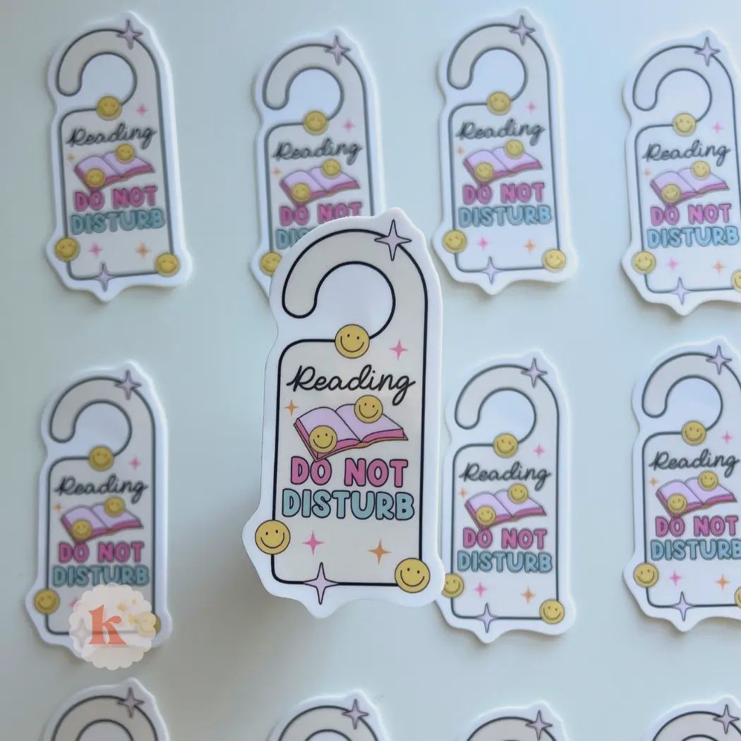 Reading do not disturb sticker, bookish sticker, book merch