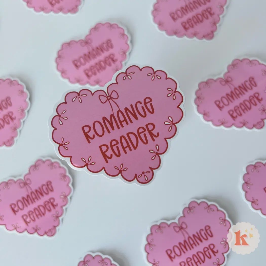 Romance reader kindle sticker | 3‚Äù sticker | bookish sticker