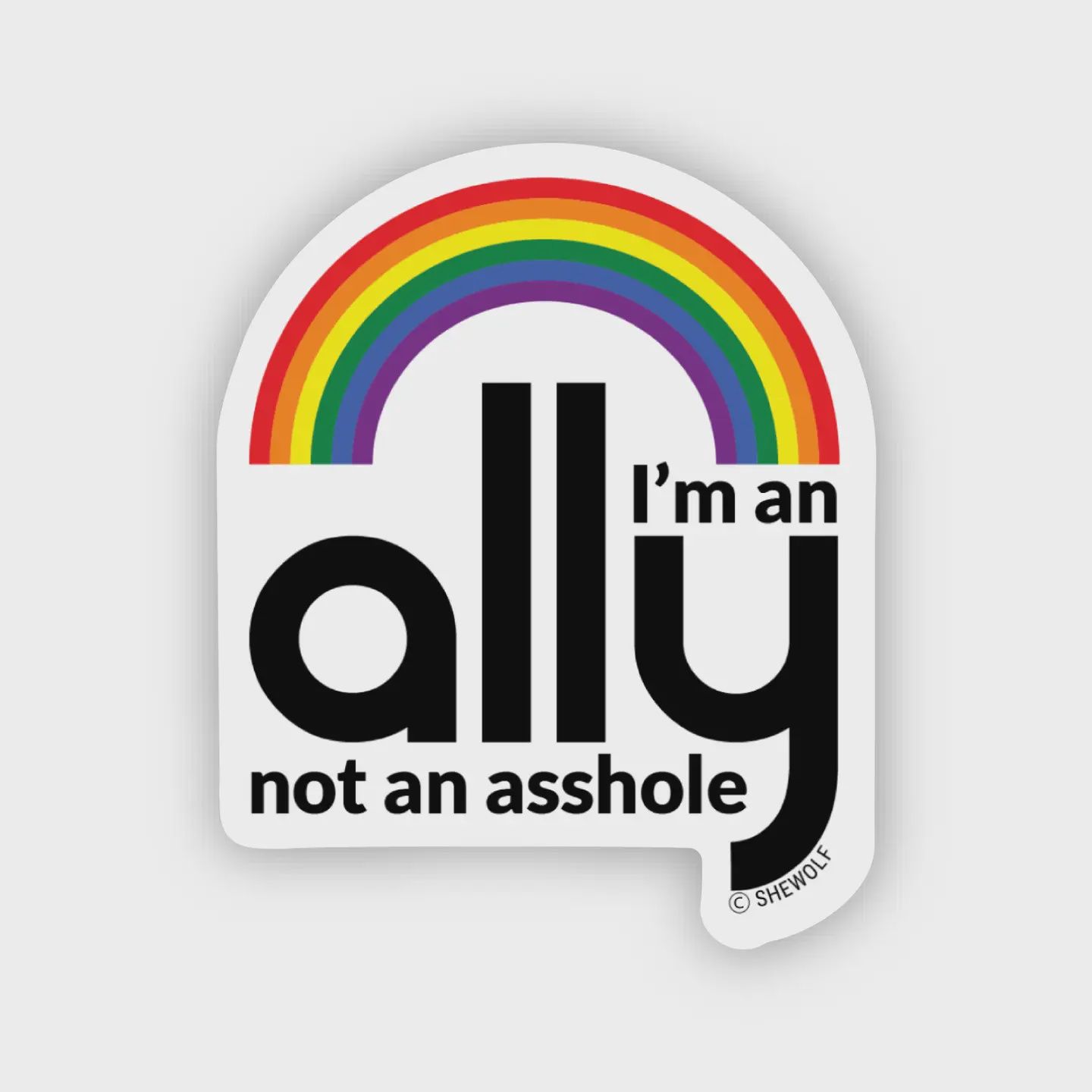 Sticker: LGBTQ+ Ally Gay Rights &amp; Equality