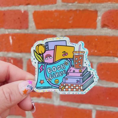 Book Girlie Bookish Bookstore Library Waterproof Sticker