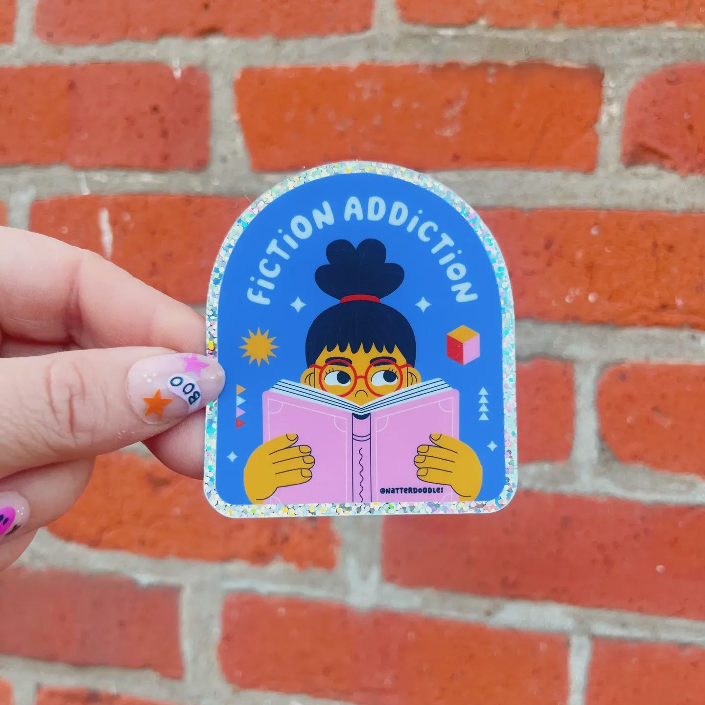 Fiction Addiction Library Bookish Reader Reading Sticker