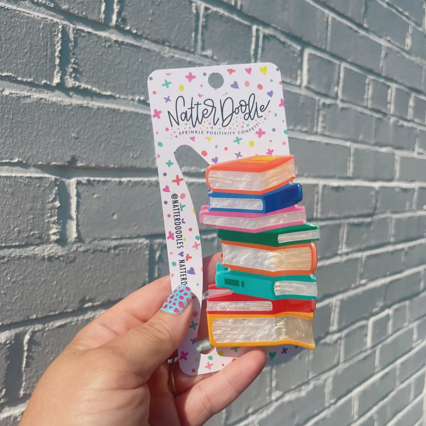 Read My Clips Book Stack Reading Bookstore Bookish Hair Claw