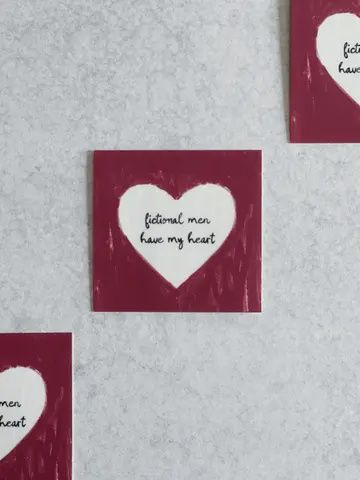 Fictional Men Have My Heart Sticker