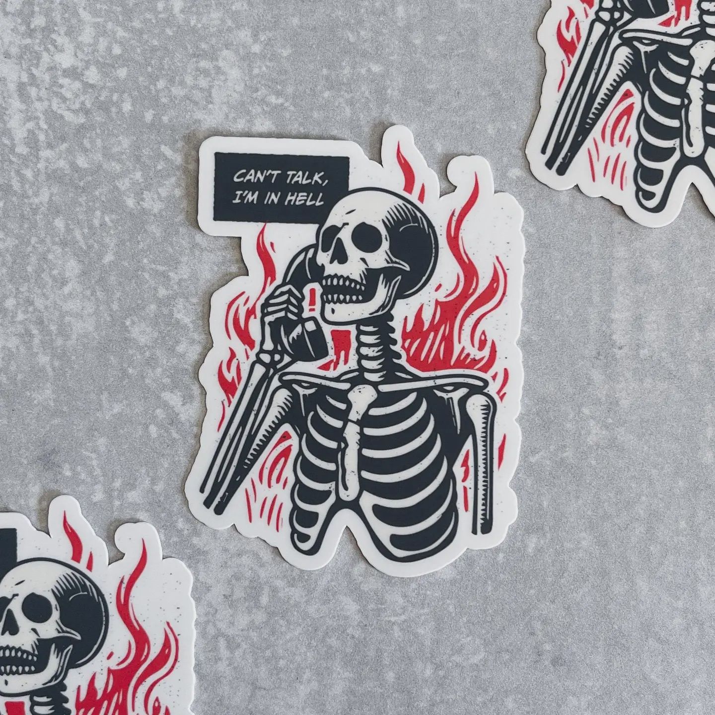 I‚Äôm In Hell Skeleton Sticker