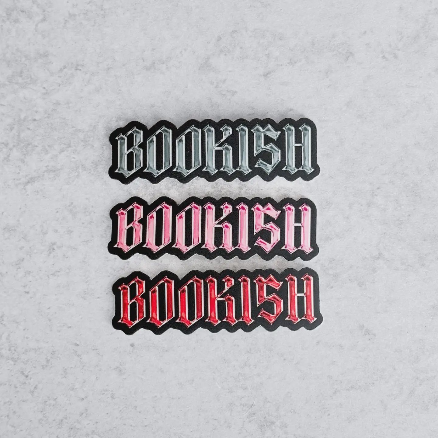 Bookish Chrome Sticker