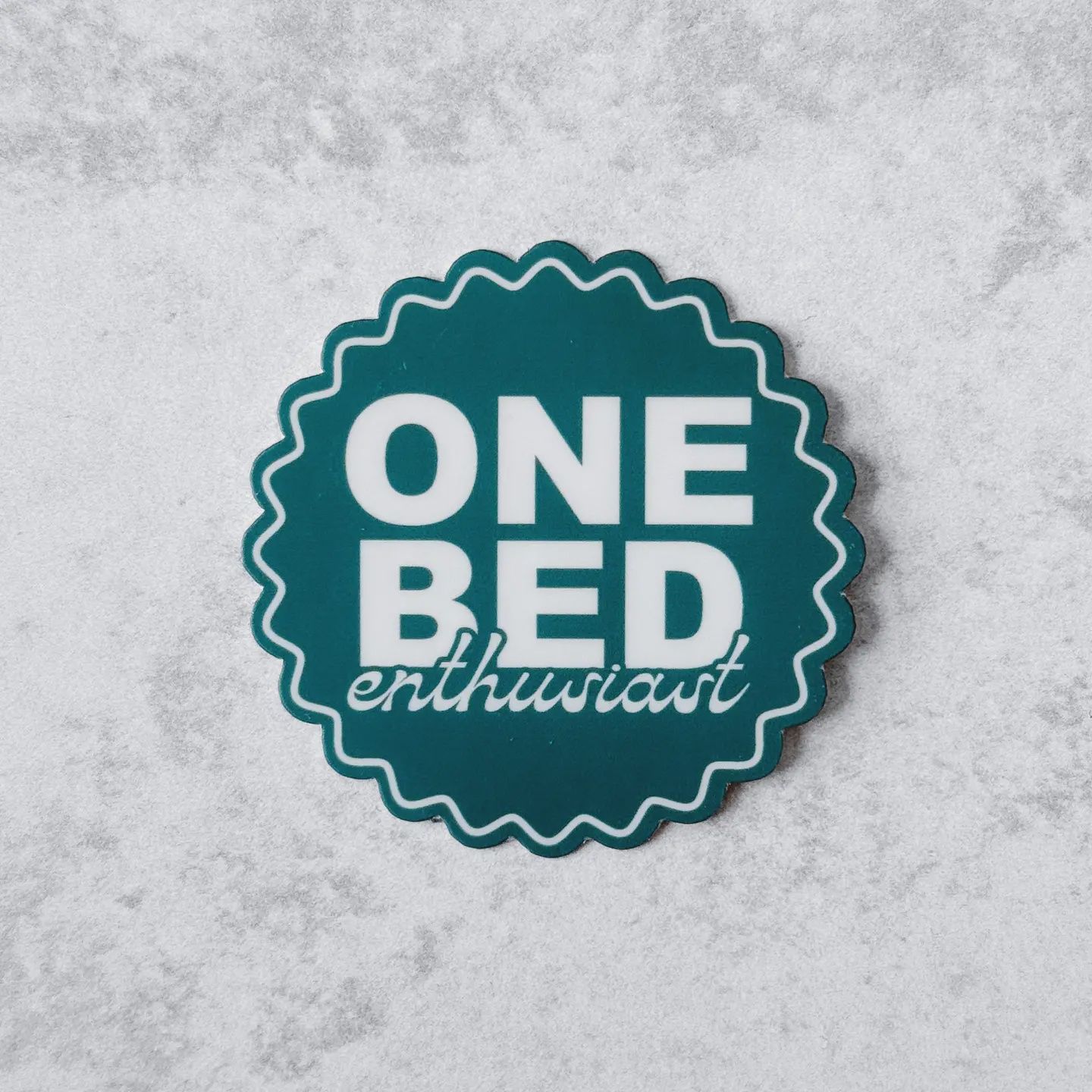 One Bed Enthusiast Sticker