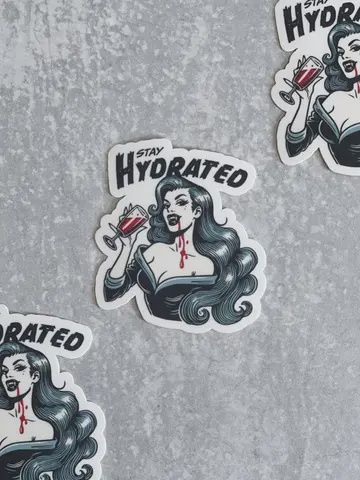Stay Hydrated Vampire Sticker