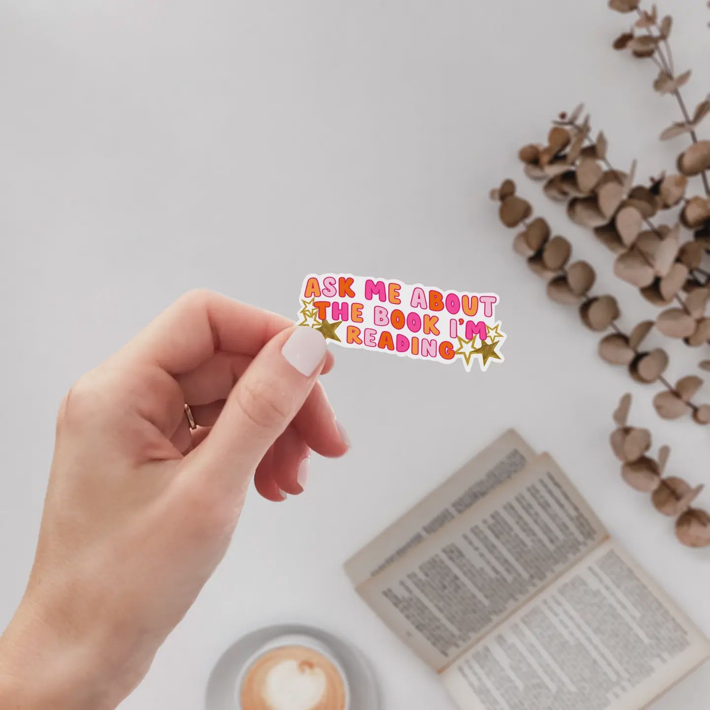 Ask Me About the Book I&#39;m Reading Sticker | Bookish Merch