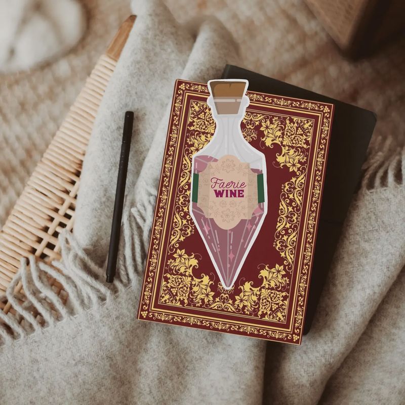 Faerie Wine Bookmark (Die Cut)