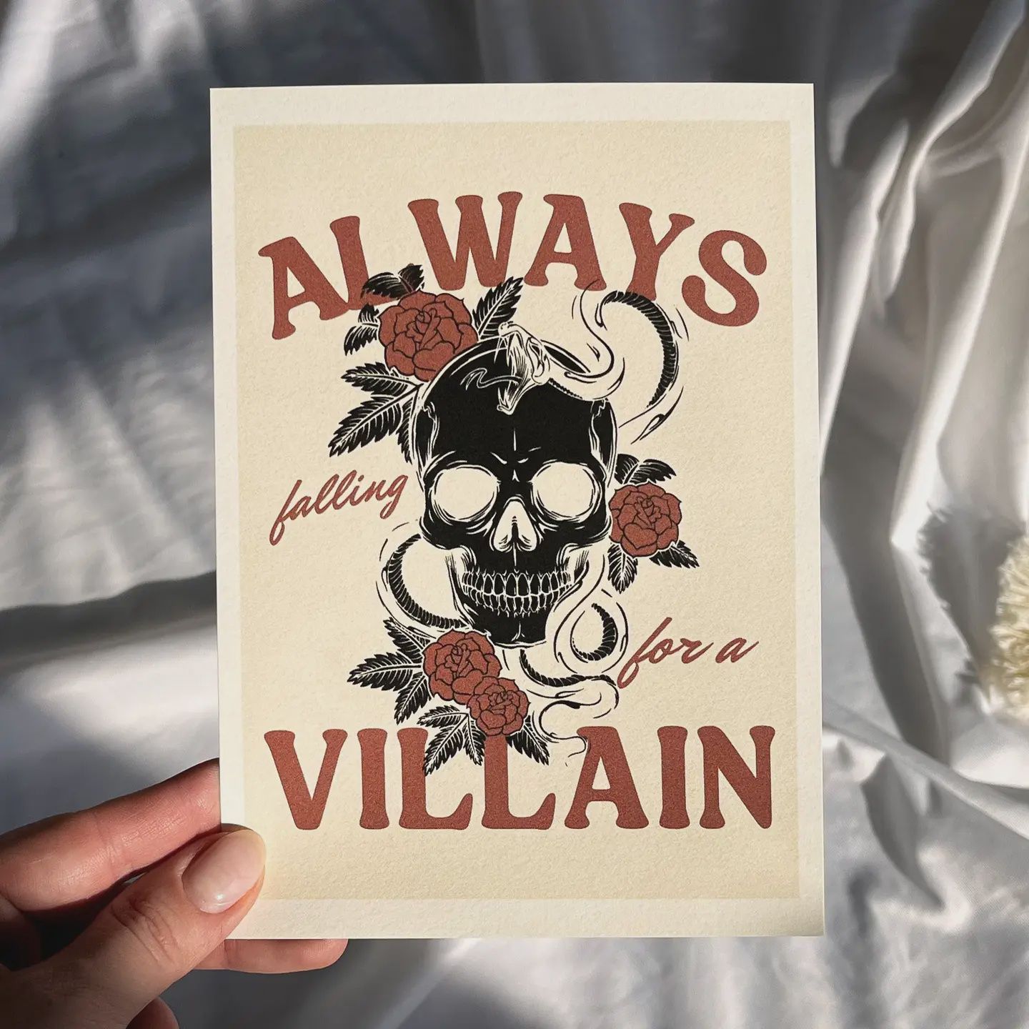 Always Falling For the Villain Print+