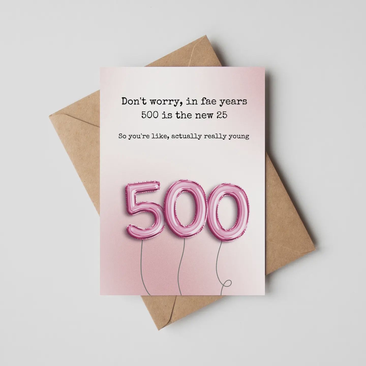 Don&#39;t Worry in Fae Years, 500 is the New 25 Card