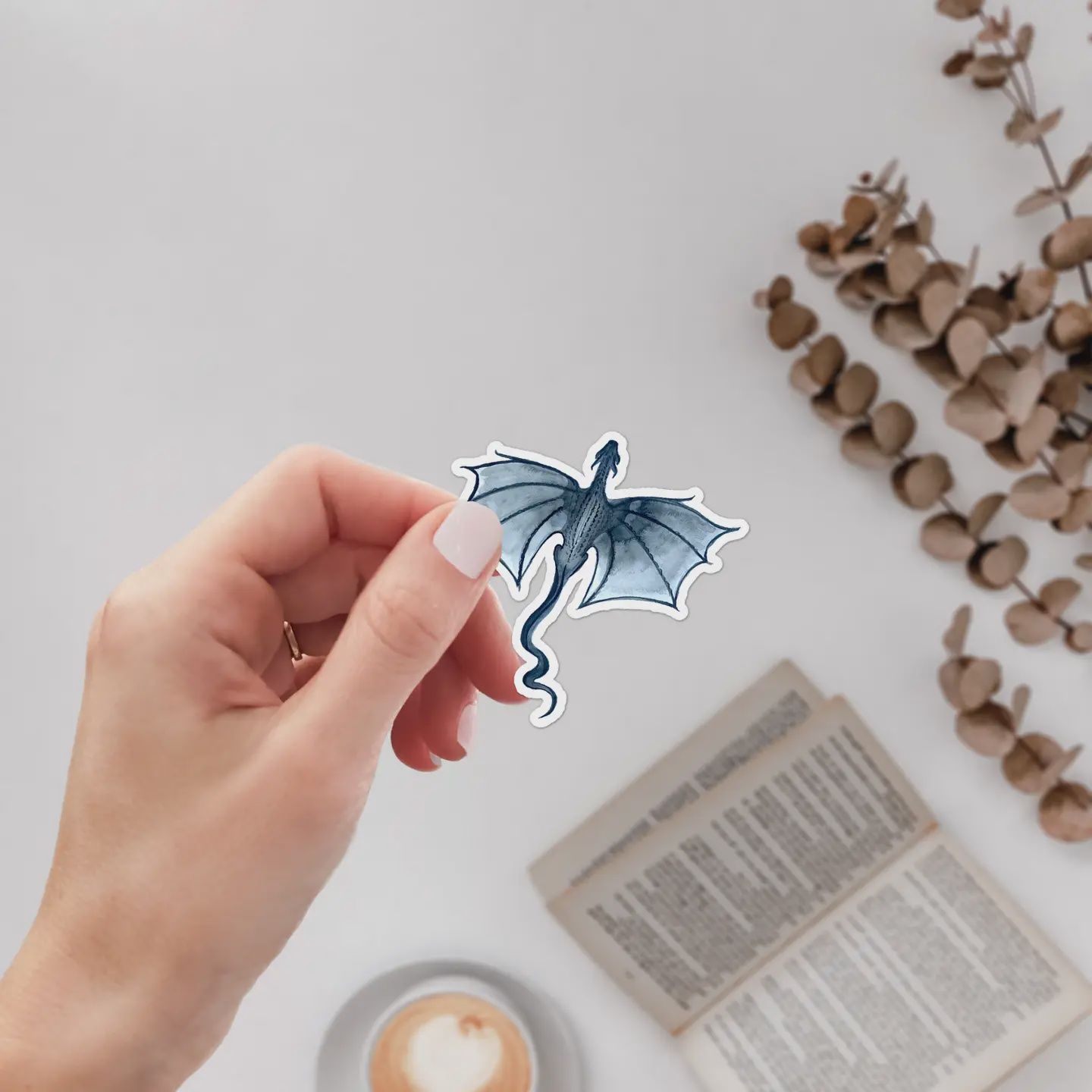 Watercolor Dragon Sticker | Bookish Merch