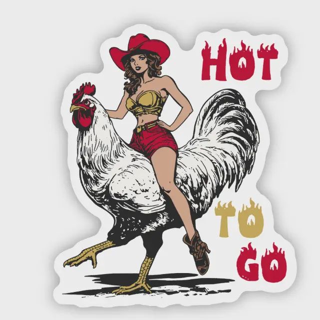 Hot To Go Cowgirl Sticker