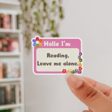 Hello I‚ Am Reading Waterproof Kindle Sticker