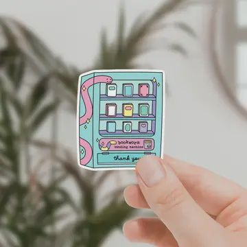 Book Vending Machine Waterproof Sticker